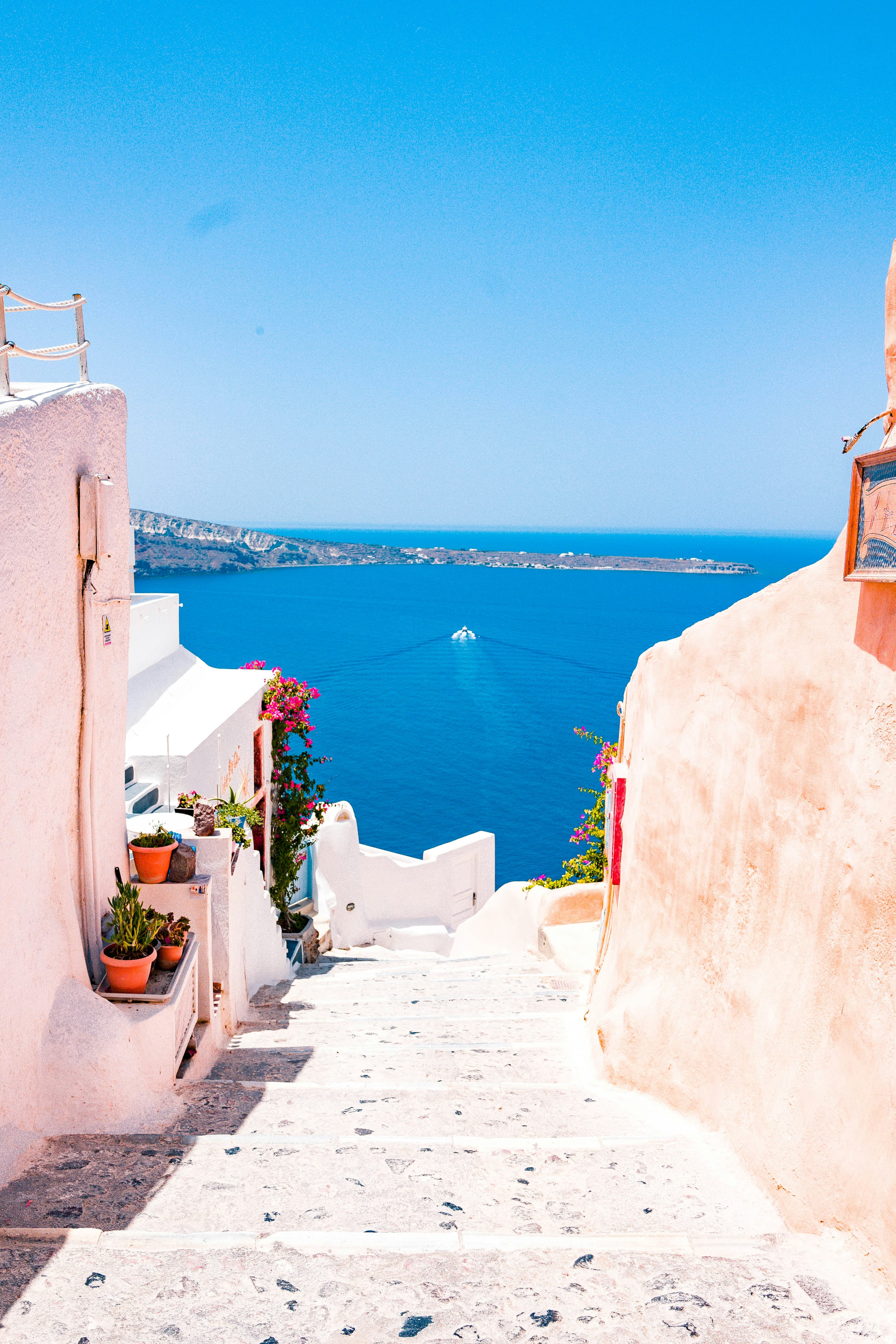 Santorini, Greece at dusk